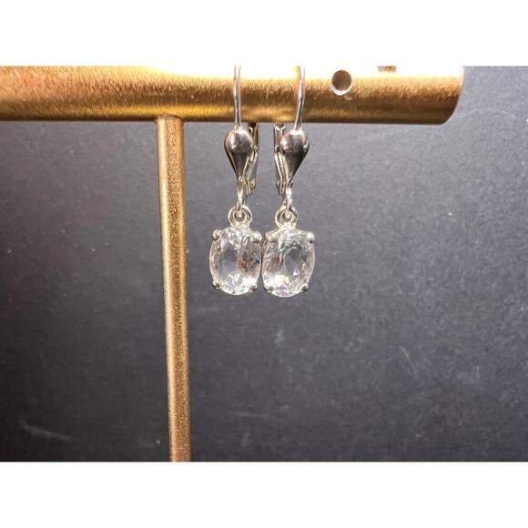 NEW petalite sterling silver lever back earrings - Picture 10 of 12